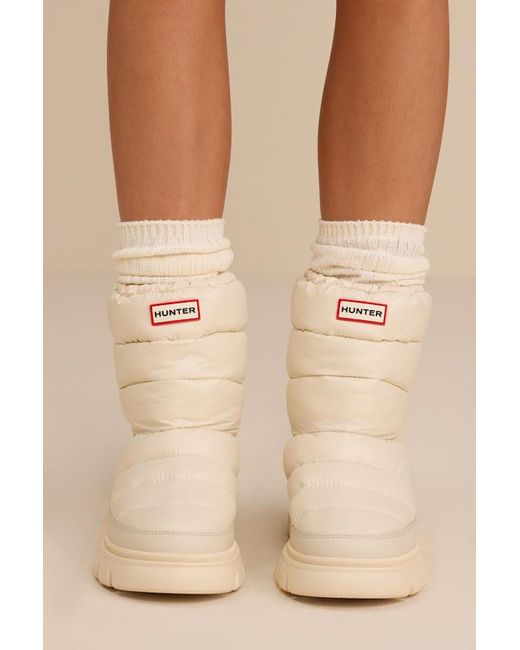 Hunter Natural Maribel Waterproof Insulated Puffer Mid-Calf Boots