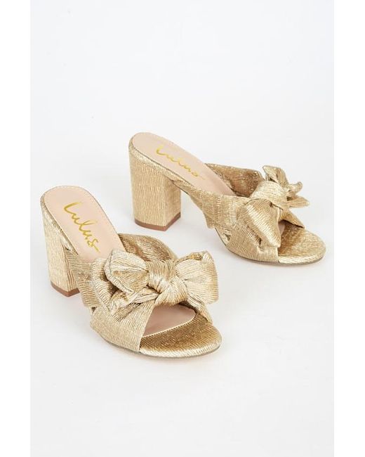 Lulus Natural Dorothea Knotted High Heel Sandals