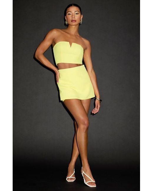 Lulus Black Beata Strapless Two-Piece Skort Romper
