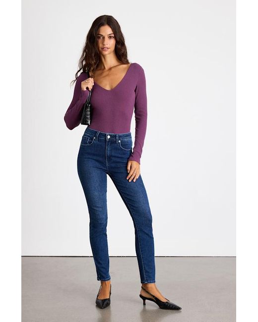 Lulus Purple Easygoing Chic Long Sleeve Bodysuit