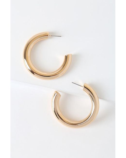 Lulus Brown Karissa Hoop Earrings