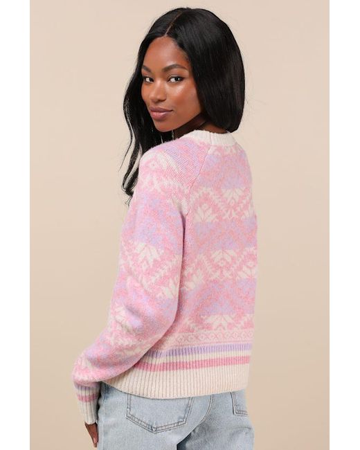 Lulus Brown Delightful Weather And Pullover Sweater