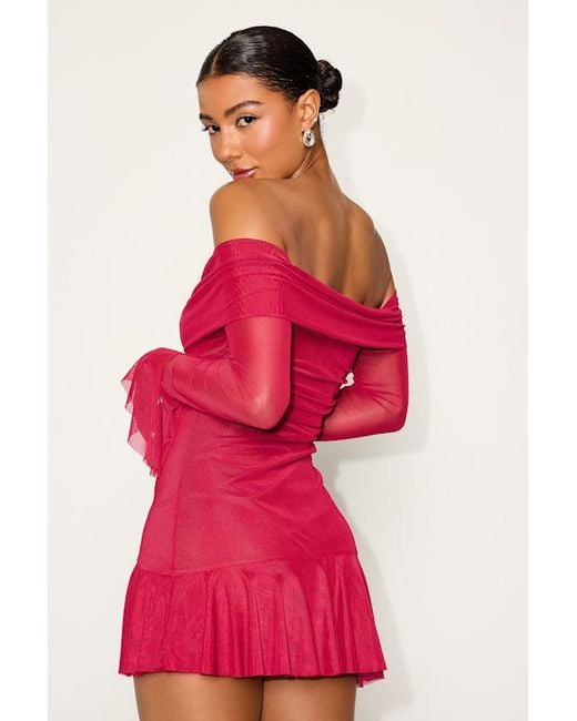 off shoulder lantern sleeve dress Sun-imperial - amiens dress