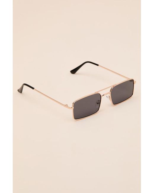 Lulus Black Giovani Small Rectangle Glasses