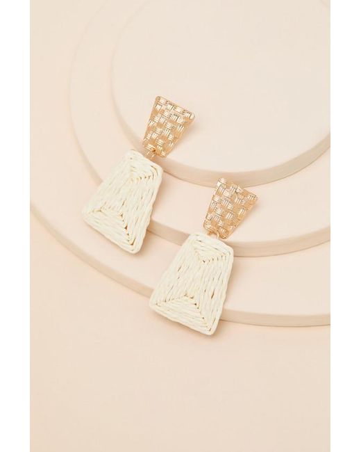 Lulus Natural Zoya Raffia Statement Earrings