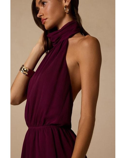 Lulus Purple Zora Halter Mini Dress