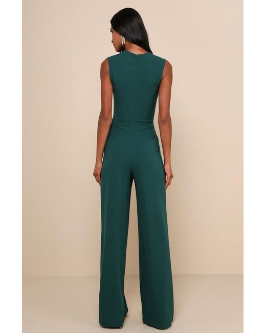 Lulus Blue Enticing Endeavors Jumpsuit