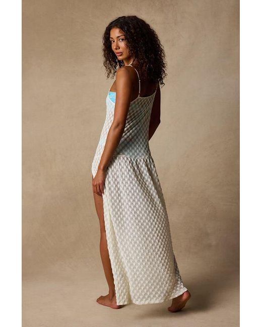 Rhythm Brown Gigi Lace Slip Maxi Swim-Coverup Dress