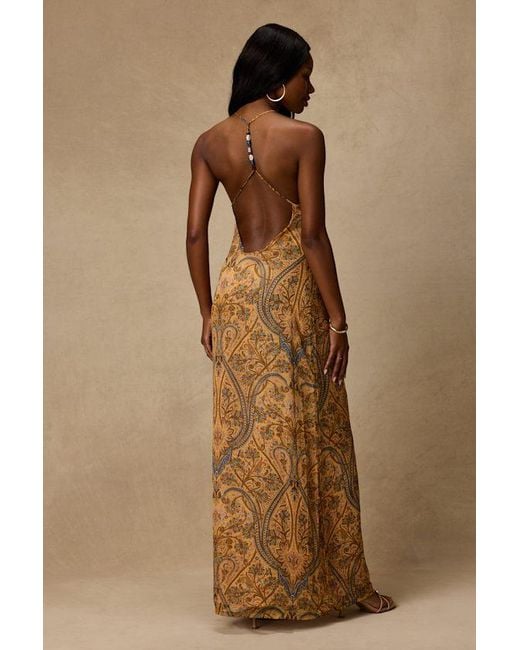 Lulus Yellow Abra Multi Boho Print Beaded Maxi Dress