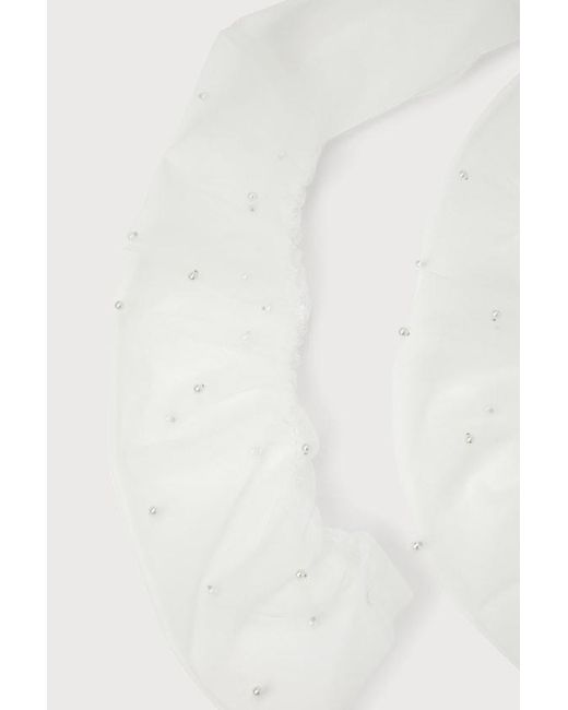 Lulus Natural Simple Poise Mesh Pearl Fingerless Gloves