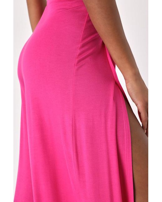 Lulus Pink Knockout Wide-Leg Pants