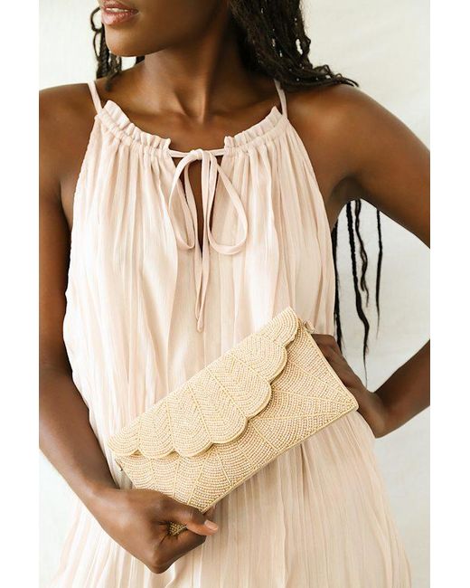 Lulus Natural Junipero Beaded Clutch
