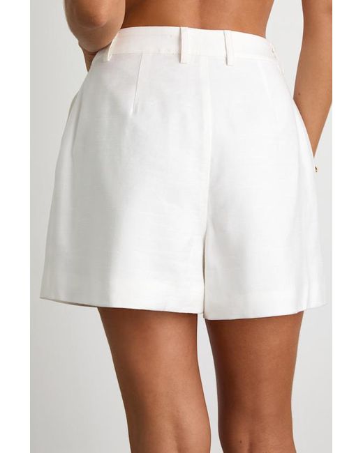 Lulus White Cahira High-Rise Shorts