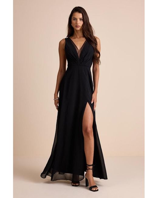 Lulus Black Simply Immaculate Backless Maxi Dress