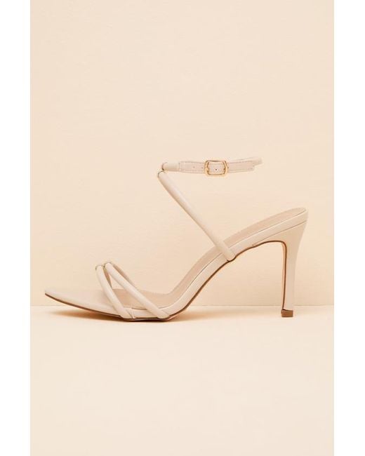 Lulus Natural Baila Ankle Strap High Heel Sandals