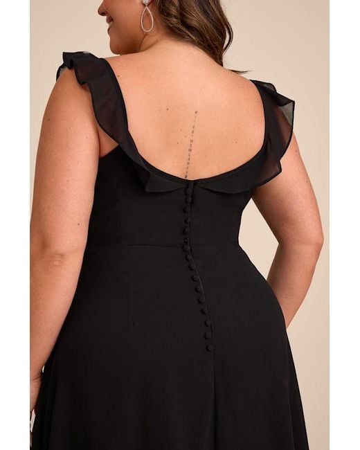 Lulus Black Dreamy Admiration Ruffled Maxi Dress