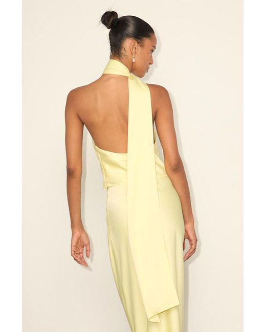 Lulus Yellow Marabella Satin One-Shoulder Sash Top