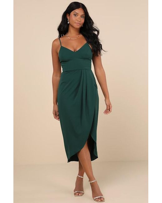 Lulus Green Reinette Midi Dress