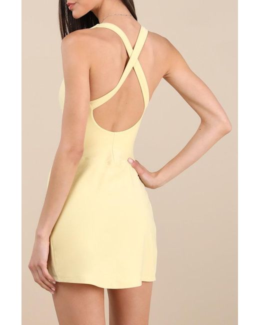 Year Of Ours Natural Doubles Backless Skort Romper