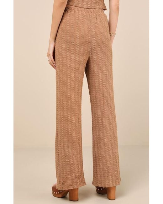 Lulus Natural Cove Textured High-Rise Pants