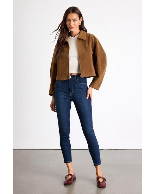 Just Black Blue Alizah Dark Wash High-Rise Skinny Jeans