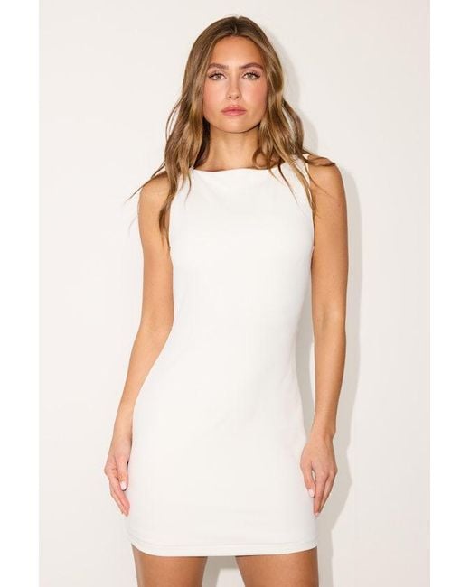 Lulus White Florentina Backless Bow Mini Dress