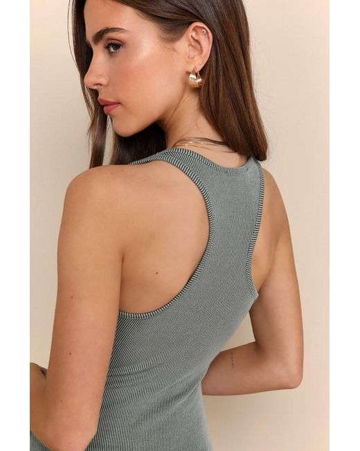 Lulus Multicolor Relaxed But Not Least Ribbed Sleeveless Maxi Dress