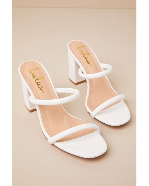 Lulus Natural Addien High Heel Sandals