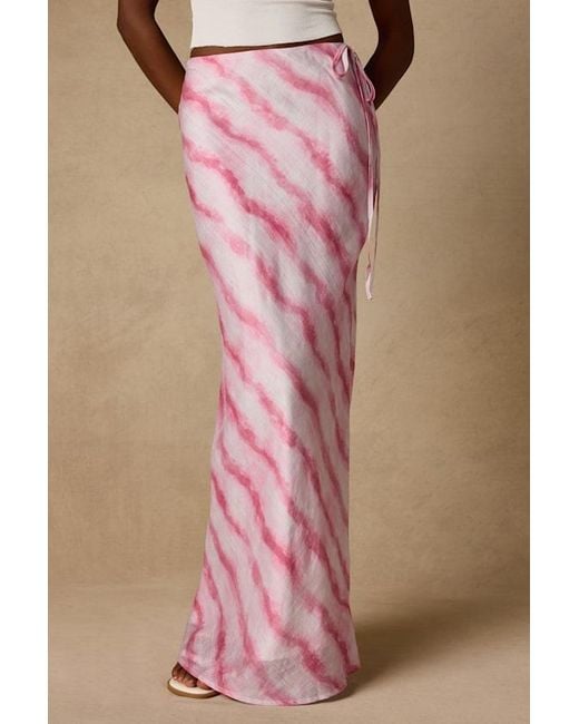 Lulus Pink Issa Striped Maxi Skirt