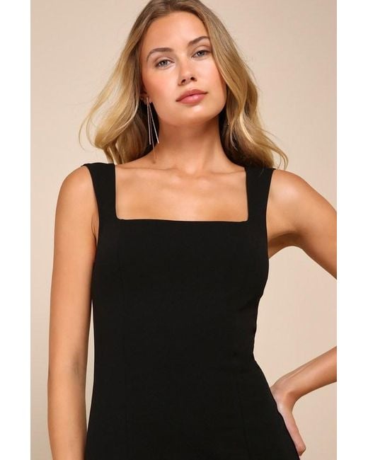 Lulus Natural Inspiring Allure Square Neck Column Maxi Dress