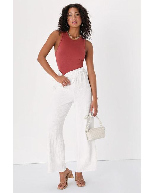 Lulus Red Always Easygoing Rusty Rose Sleeveless Bodysuit