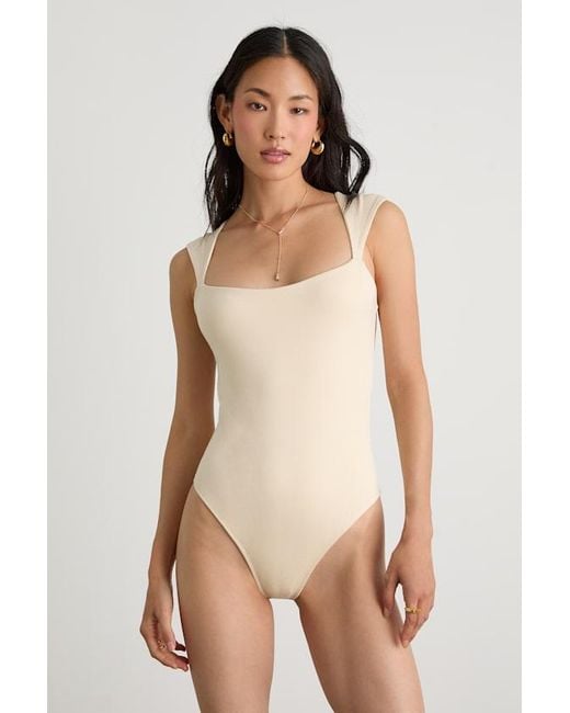 Lulus Black Brayden Square Neck Bodysuit