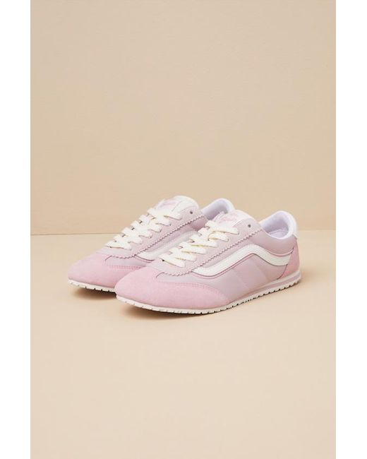Vans Natural Super Lowpro Sepia Rose Suede Leather Sneakers