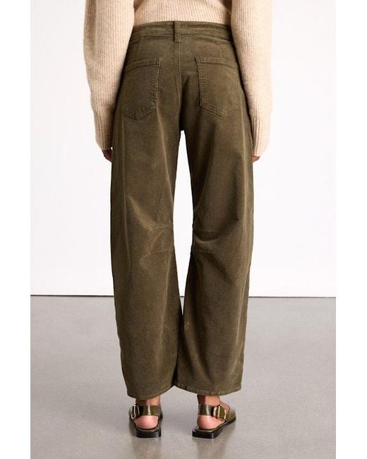 Jbd. Natural Darian Dark Corduroy Low-Rise Barrel Pants