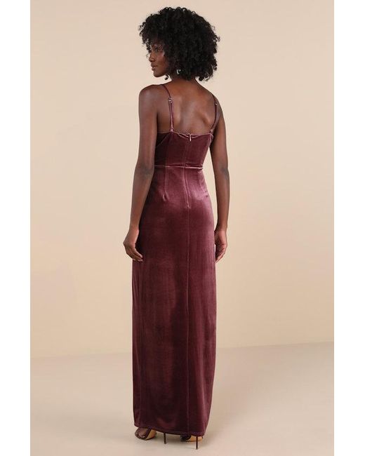 Lulus Multicolor Graceful Glamour Velvet Surplice Maxi Dress