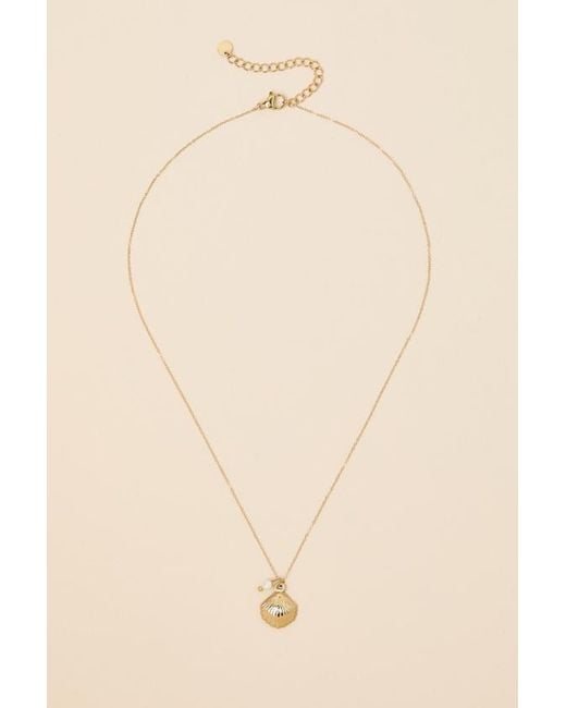 Lulus Natural Quinlynn Seashell Pendant Necklace