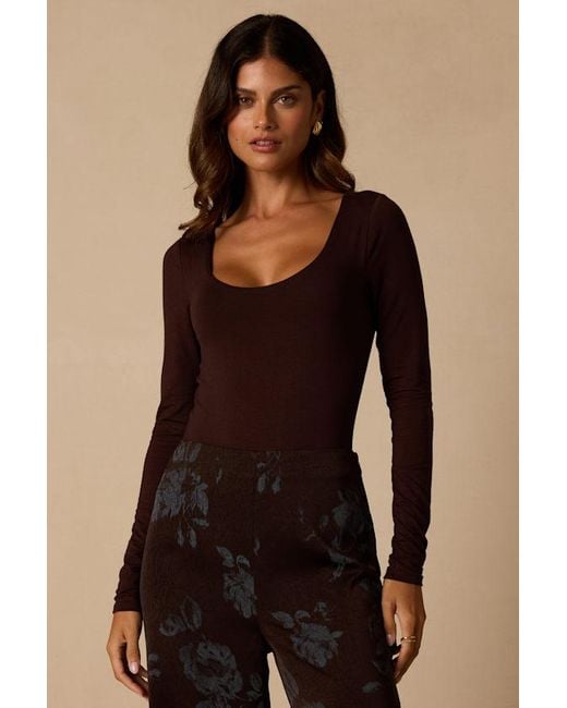 Lulus Black Easily Loved Long Sleeve Bodysuit
