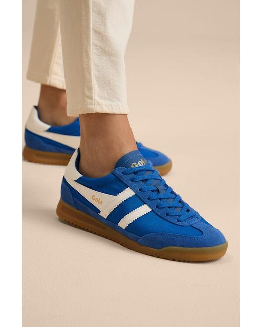 Gola Blue Tornado Sapphire Color Block Suede Leather Sneakers