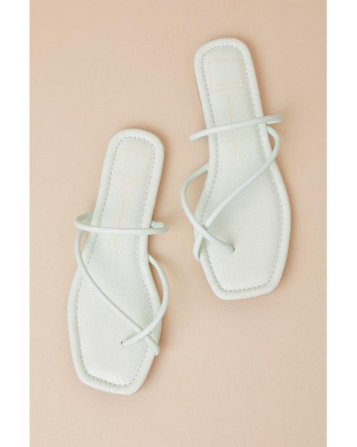 Dolce Vita Natural Leanna Cucumber Strappy Slide Sandals