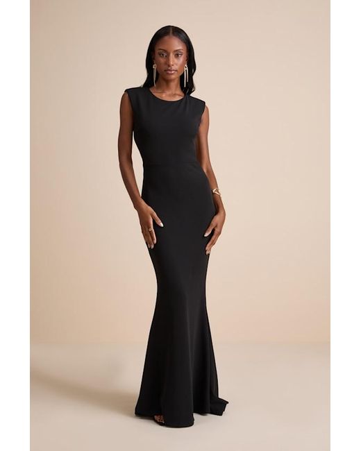 Lulus Black Captivating Perfection Backless Sleeveless Maxi Dress