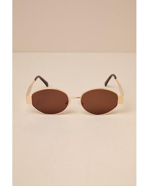 Lulus Black Trendsetting Take Oval Sunglasses