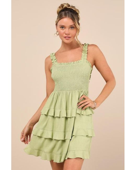 green emerald velvet dress Lucy Lime Long Sleeve Mini Dress main image 1