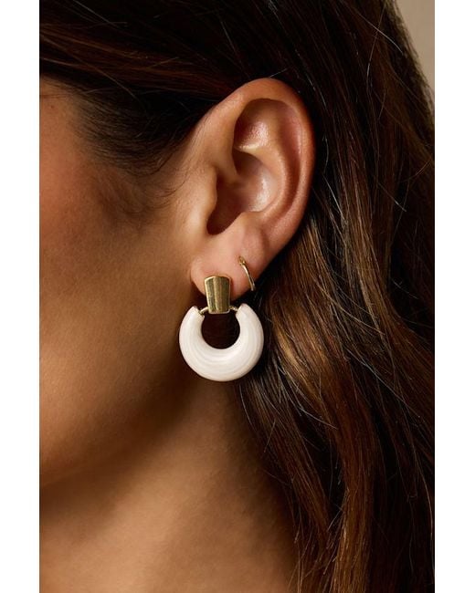 Lulus Black Alixa Geometric Drop Earrings