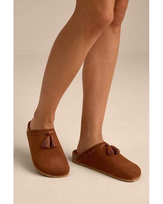 Seychelles Brown Windswept Suede Leather Mules