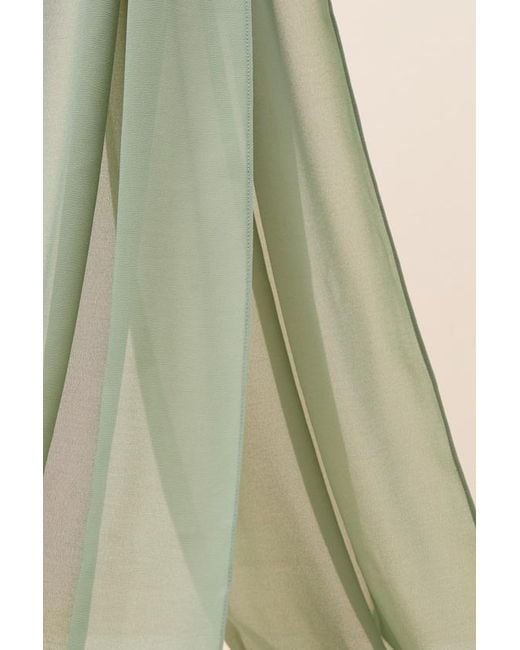 Lulus Green Neave Sage Chiffon Sash Scarf