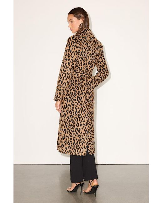 Lulus Natural Samantha Leopard Print Double-Breasted Coat