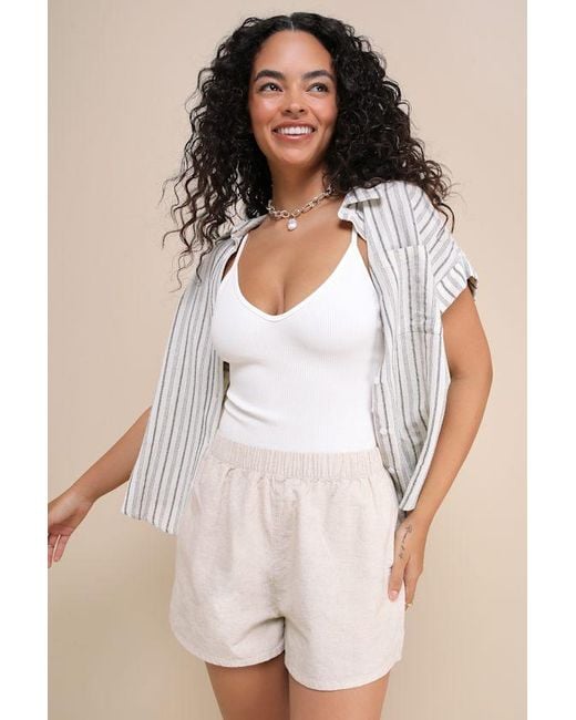 Lulus Natural Classic Beach Shorts