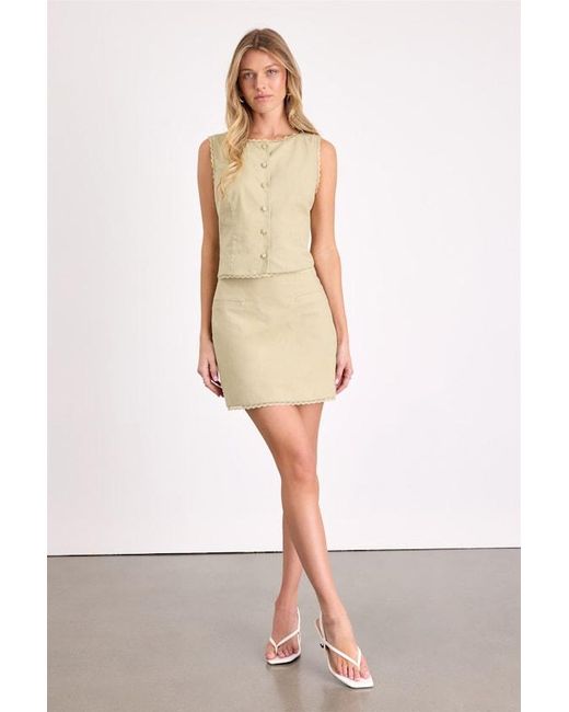Lulus Natural Jordina Button-Front Vest Top