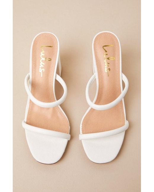 Lulus Natural Addien High Heel Sandals