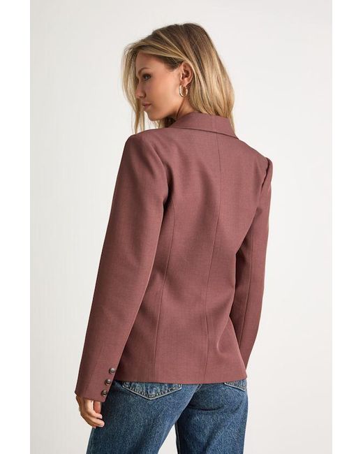Lulus Blue Polished Icon Fitted Blazer